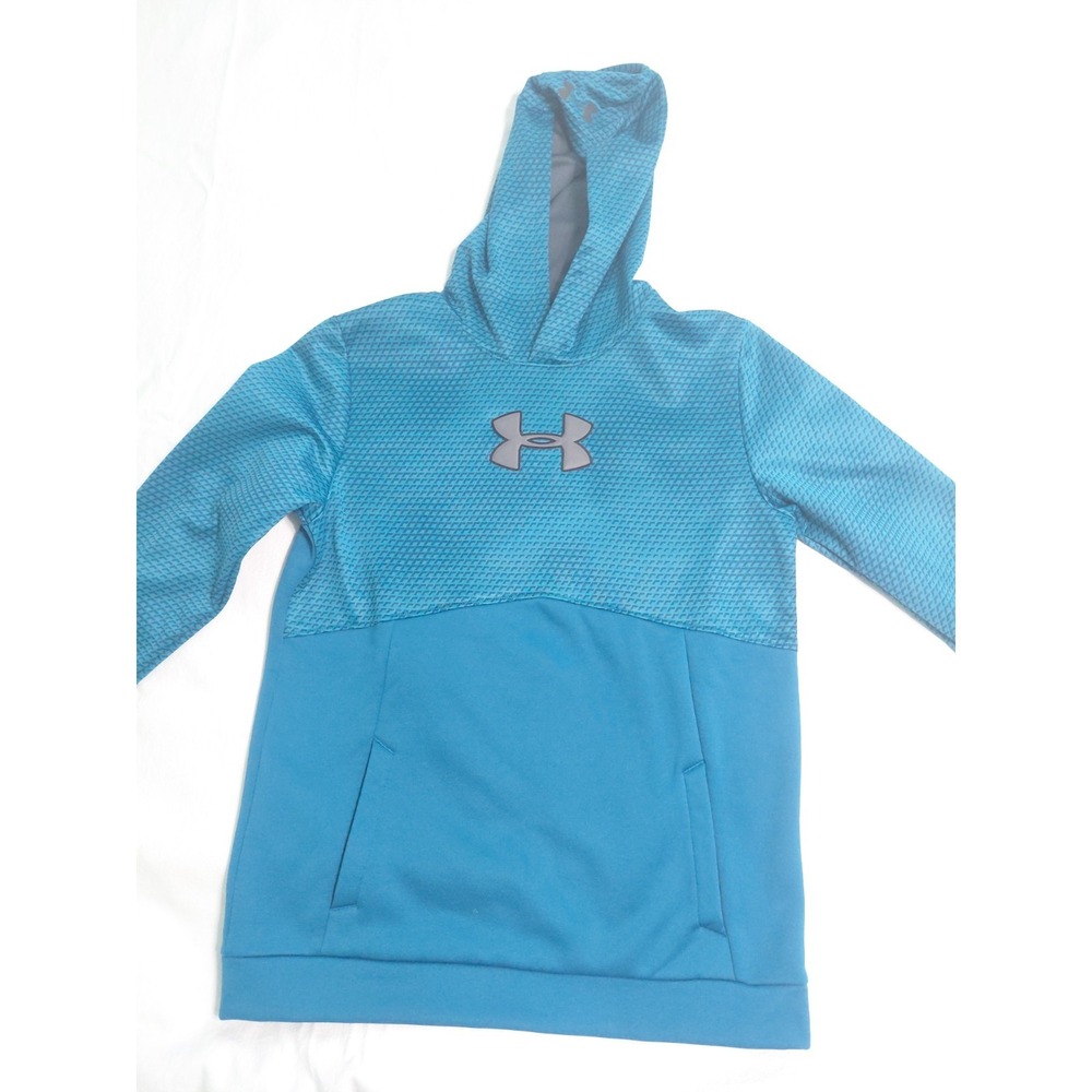 Under Armour Hoddie Mens Blue ColdGear Storm Pullover Sweatshirt YXL Boys - Picture 4 of 13